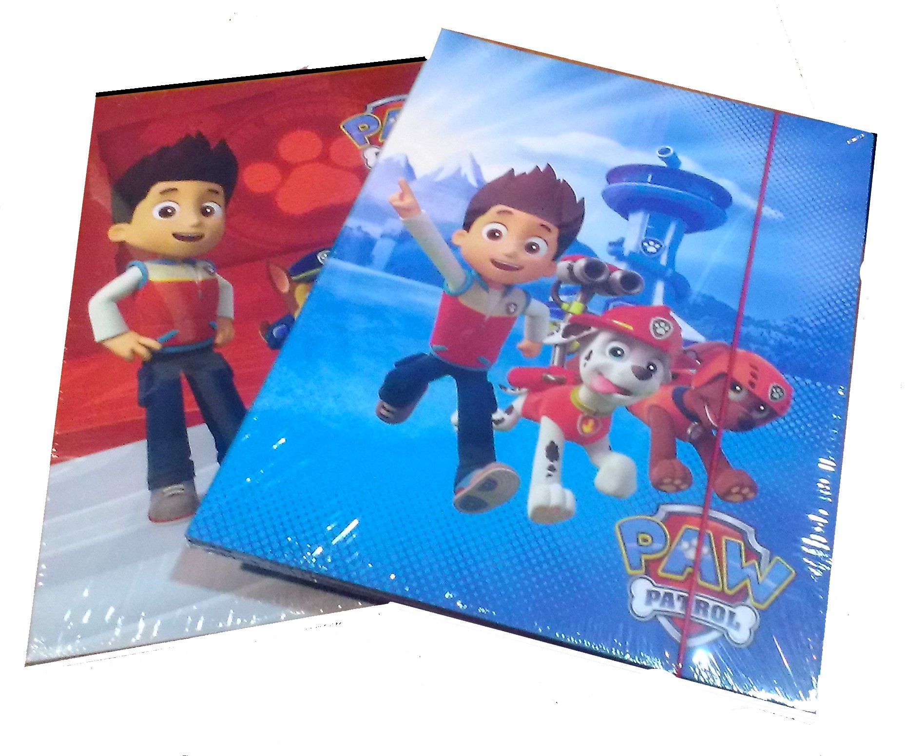 2 CARTELLINE PORTADISEGNI C/ELASTICO DORSO 1CM PAW PATROL