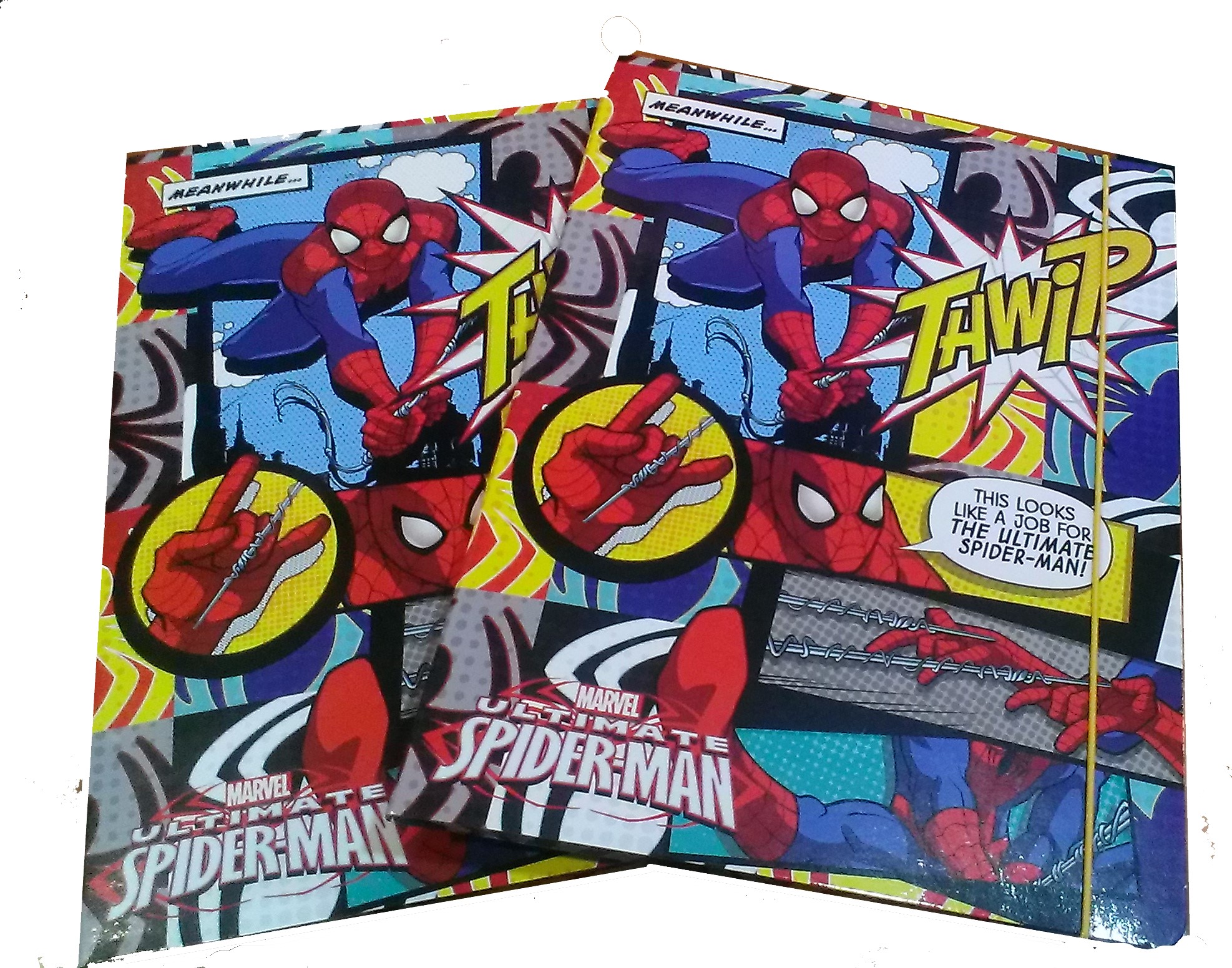 2 CARTELLINE PORTADISEGNI C/ELASTICO DORSO 1CM. SPIDERMAN