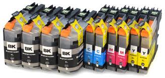 KIT 10 CARTUCCE COMP. BROTHER LC123S (4BK+2C+2M+2Y)