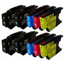 KIT 10 CARTUCCE COMP. BROTHER LC1220/LC1240SERIE (4BK+2C+2M+2Y)