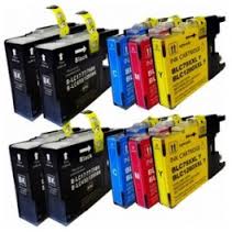 KIT 10 CARTUCCE COMP. BROTHER LC1280SERIE (4BK+2C+2M+2Y)