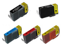 KIT 5 CARTUCCE COMPATIBILI CANON 5BK + 8BK + 8C + 8M + 8Y C/CHIP