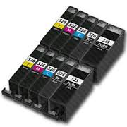 KIT 10 CARTUCCE COMPATIBILI CANON 2 SERIE COMPLETE 525BK + 526BK