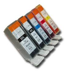 KIT 5 CARTUCCE COMPATIBILI CANON 525BK + 526BK + 526C + 526M + 5