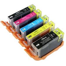 KIT 5 CARTUCCE COMPATIBILI CANON 550XLBK + 551XLBK + 551XLC + 55