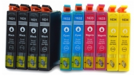 KIT 10 CARTUCCE COMP. EPSON T1631-T1632-T1633-T1634 (4BK+6COL)