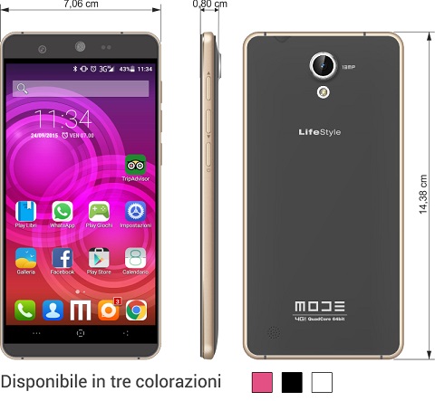 MODE LIFE STYLE SMARTPHONE ANDROID 5.1 LOLLIPOP DUAL SIM 4G LTE
