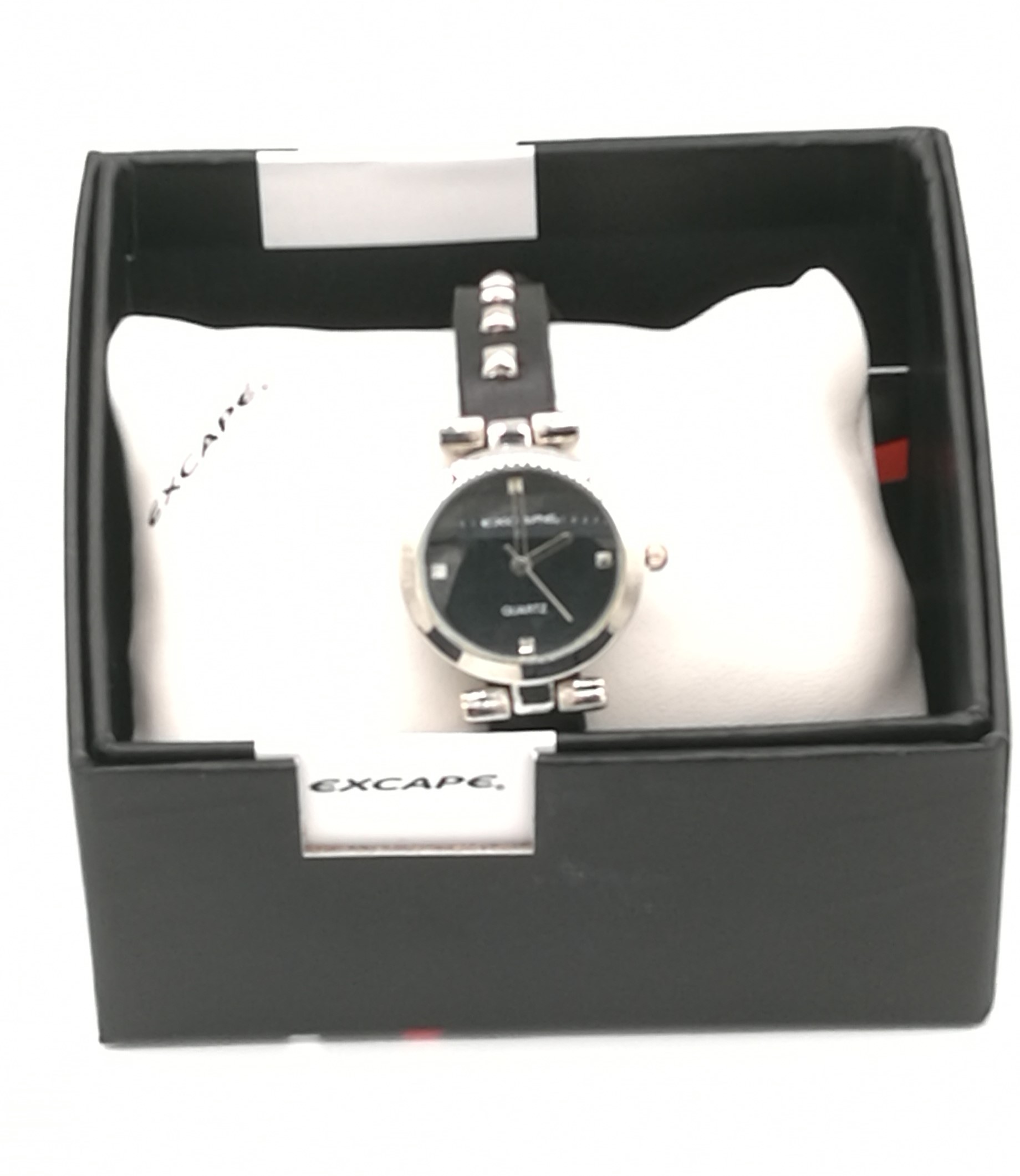 OROLOGIO DA POLSO DONNA CUOIO 1 GIRO SILVER/NERO EXCAPE